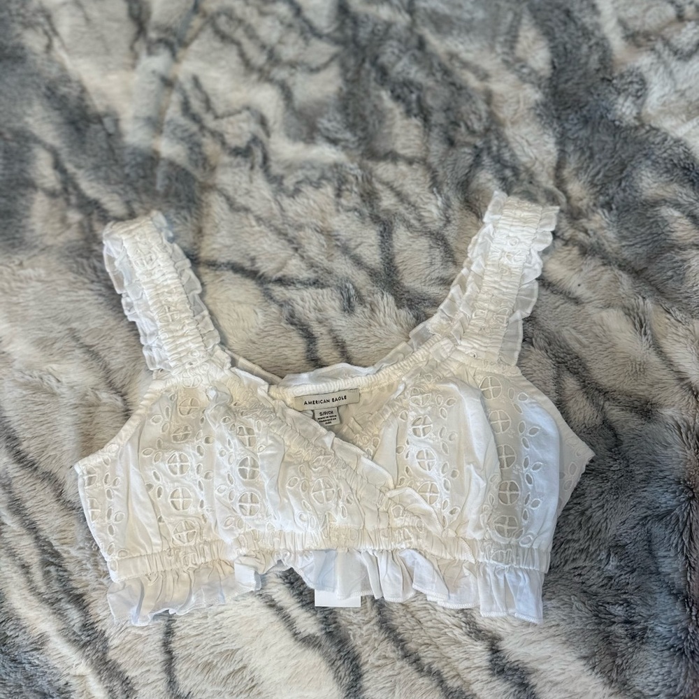 American Eagle Outfitters Cream Lace Camisole
